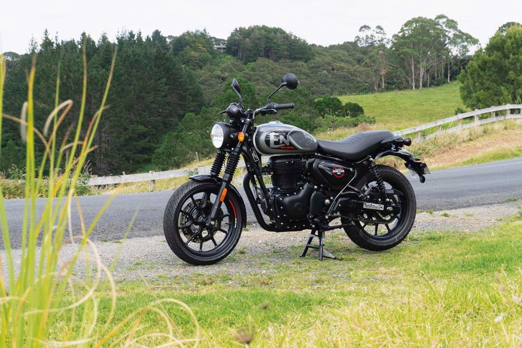 New Royal Enfield Hunter 350 in black and grey