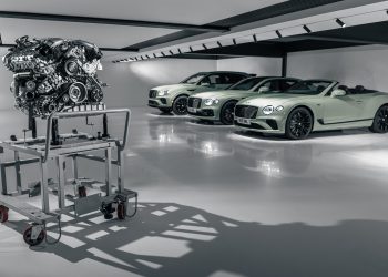 Bentley Speed Edition 12 lineup with engine