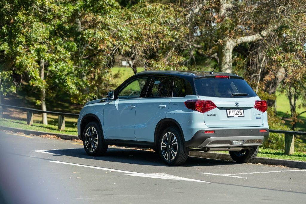 Rear shot of the Suzuki Vitara Hybrid