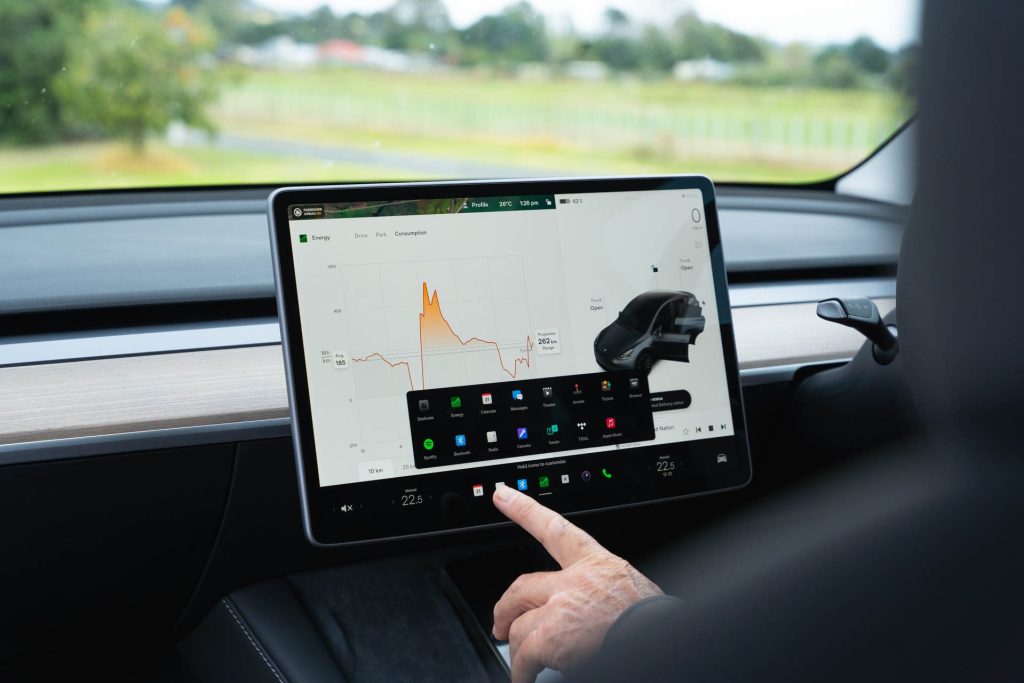 Tesla Model Y centre screen