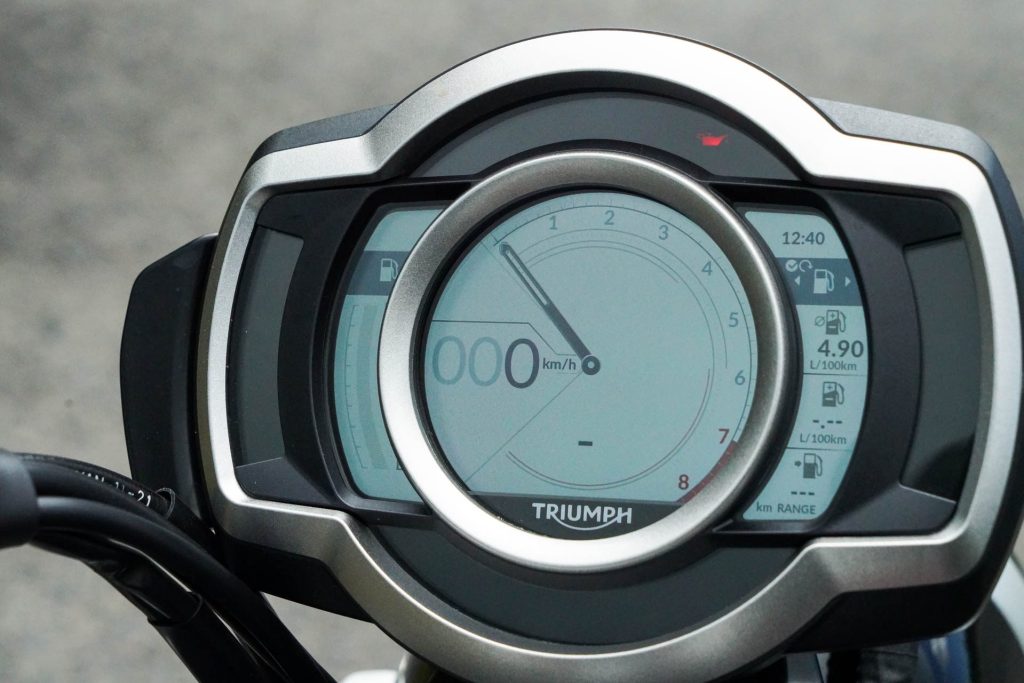 Speedo of the 2022 Triumph Scrambler