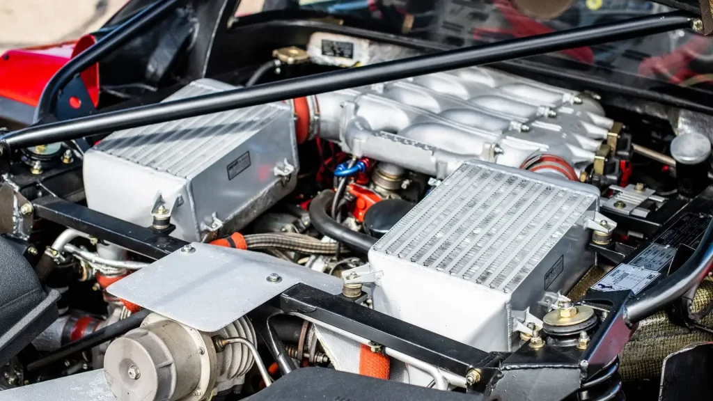 Alain Prost's Ferrari F40 engine bay