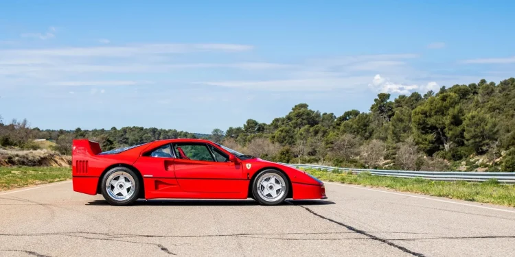 Alain Prost's Ferrari F40 side