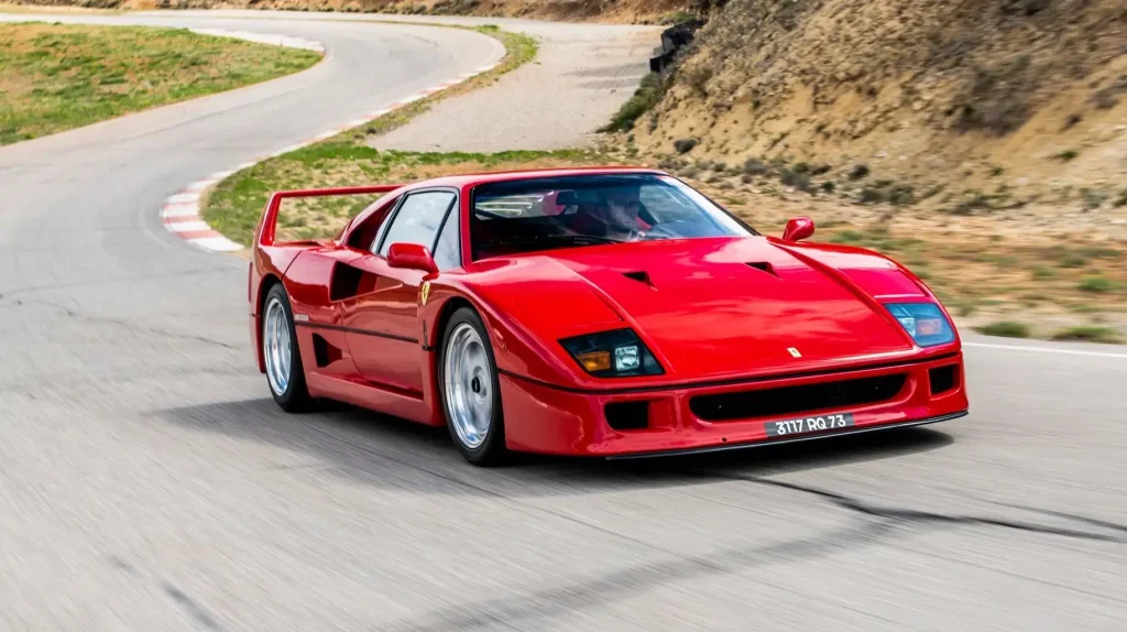 Alain Prost's Ferrari F40 driving