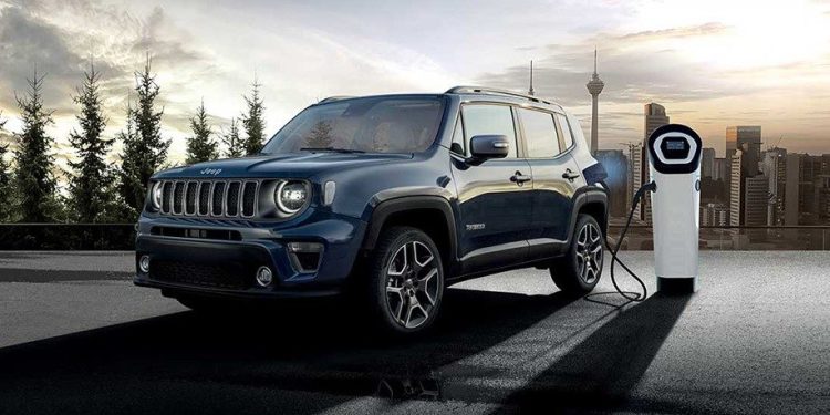 Jeep Renegade 4xe plugged into charger