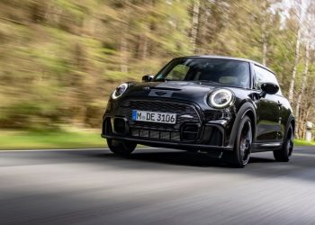 Mini John Cooper Works 1to6 Edition driving by trees
