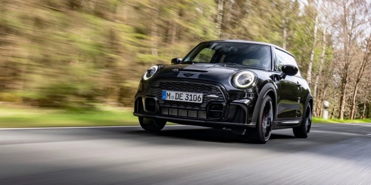 Mini John Cooper Works 1to6 Edition driving by trees
