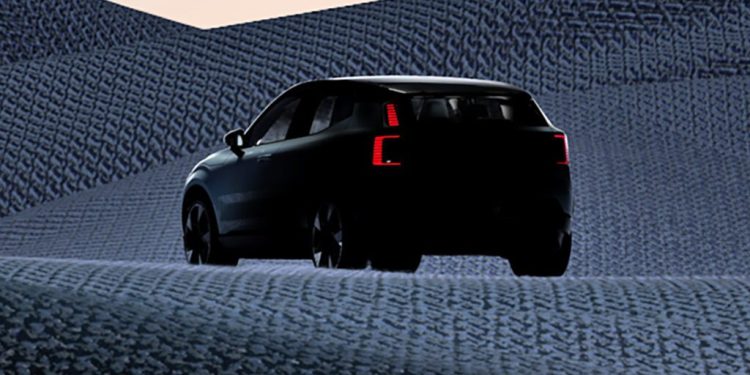 Volvo EX30 teaser rear three quarter view