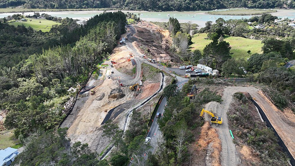 Whangaparaoa link road under construction