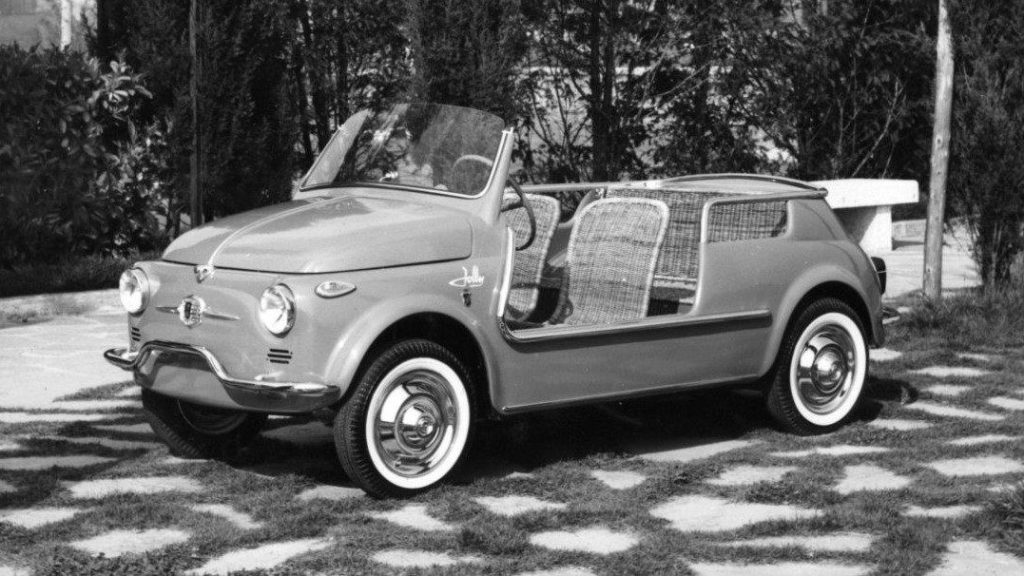 1959 Fiat 500 "Jolly" front three-quarter view