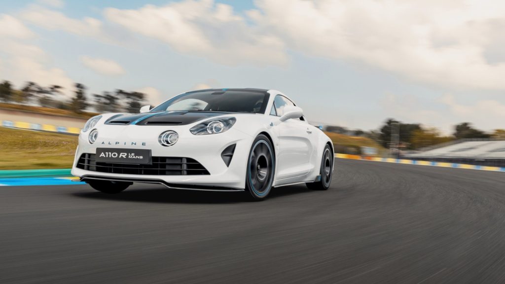 Alpine A110 R Le Mans driving on track