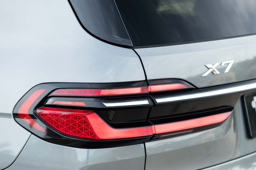 Rear tail light detail with BMW patterns