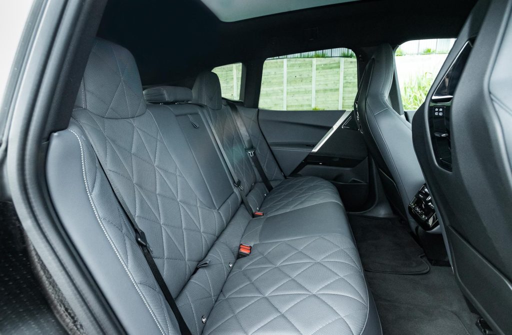 BMW iX M60 rear interior seats