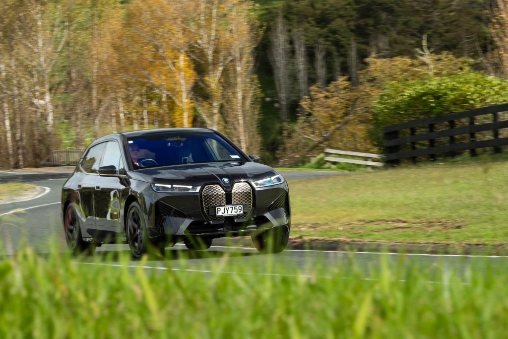 BMW iX M60 taking a bendy road