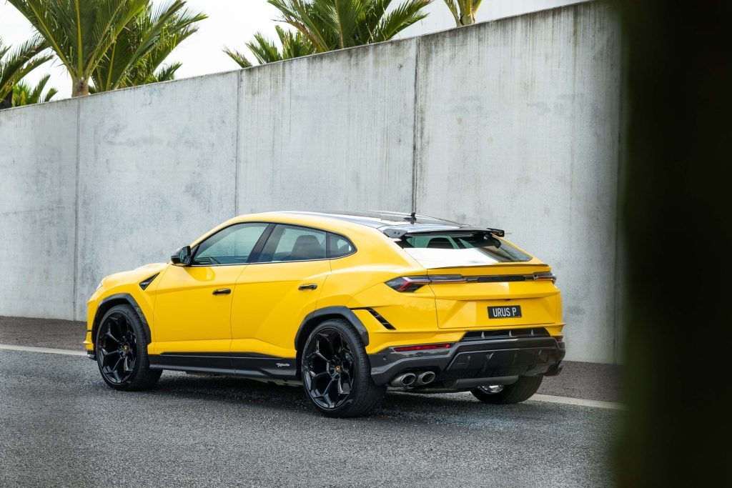 Rear quarter of Lamborghini Urus Performante