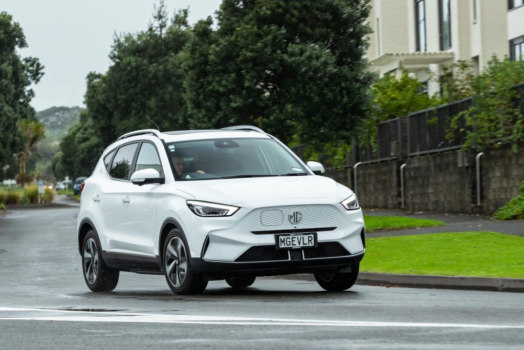 MG ZS EV Long Range taking a corner