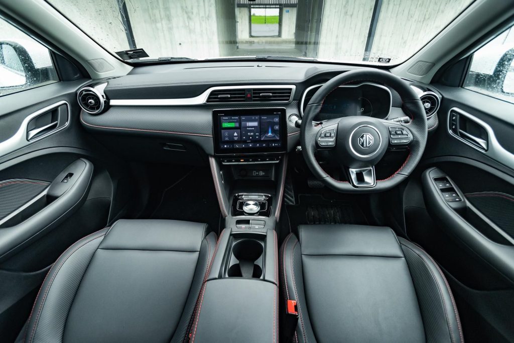 MG ZS EV Long Range interior and dash layout