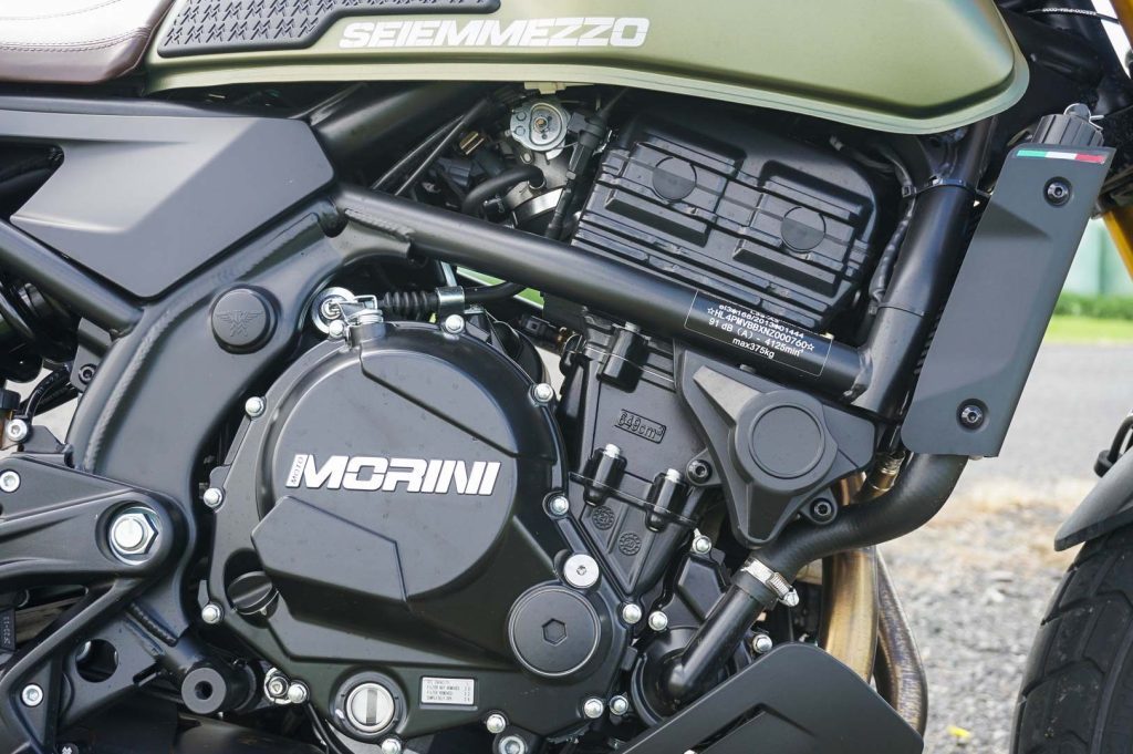 Engine of the Moto Morini Seiemmezzo 650