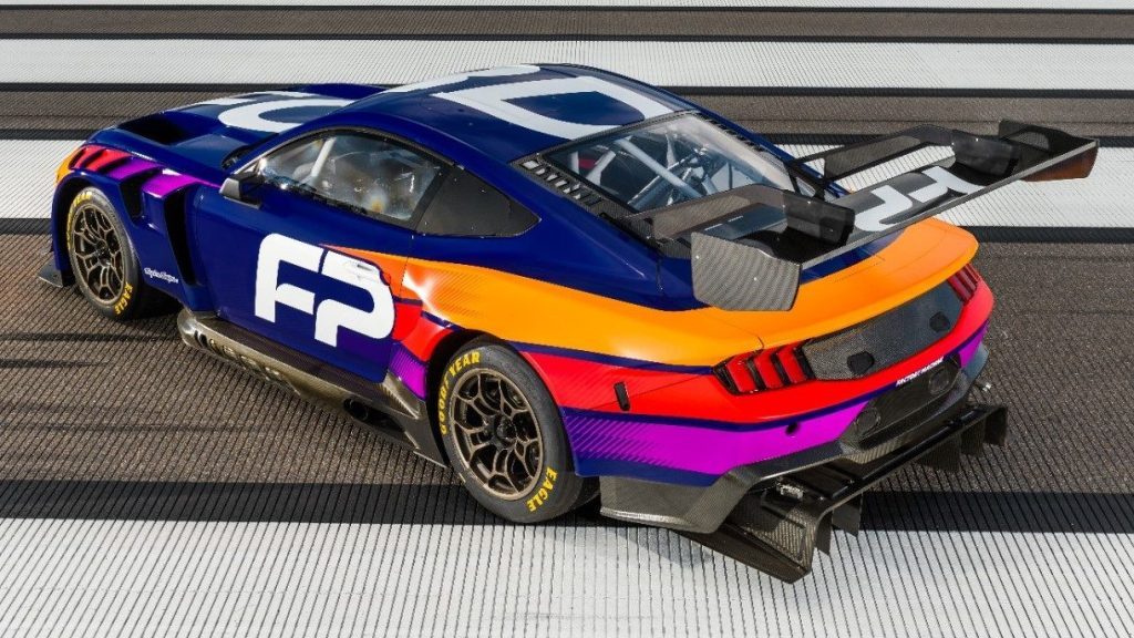 Ford Mustang GT3 rear three quarter view