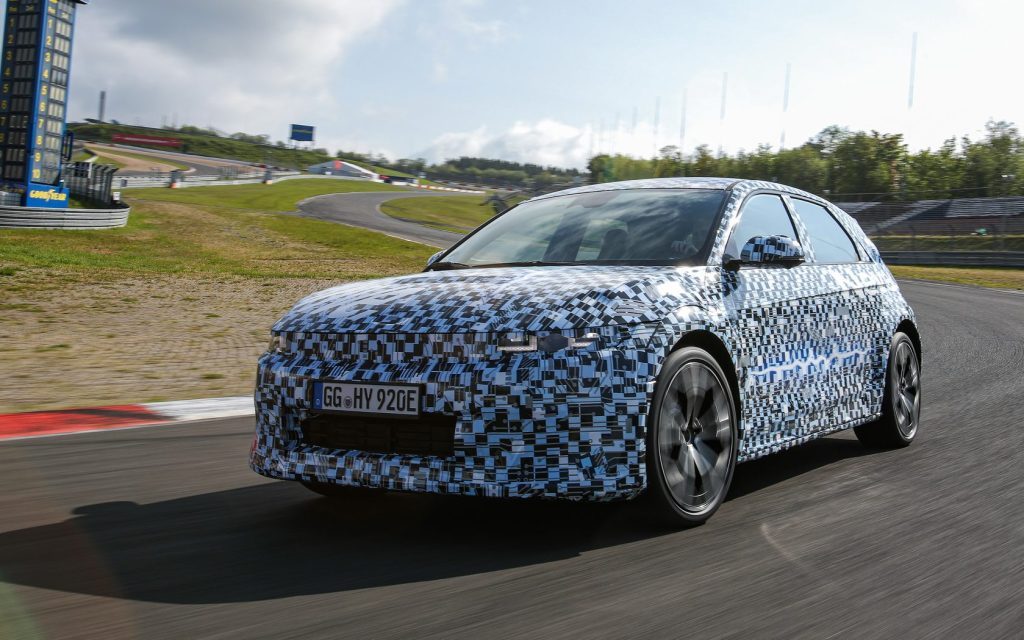 Hyundai Ioniq 5 N driving on Nurburgring