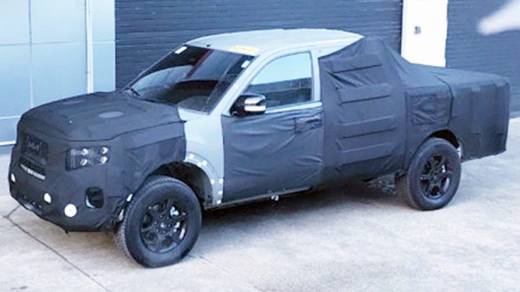 Kia ute in camouflage