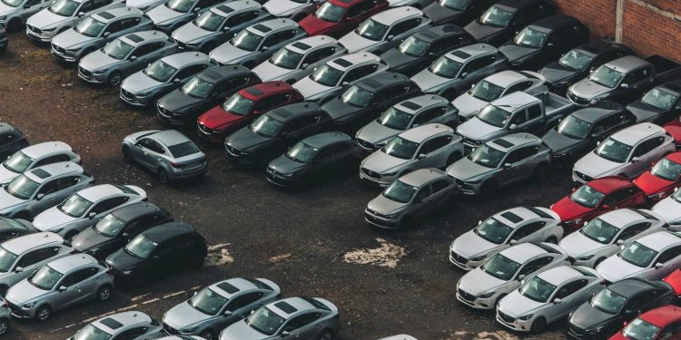 Rows of Mazdas