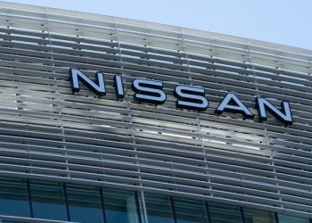 Nissan logo on building