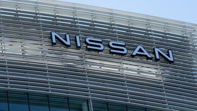 Nissan logo on building