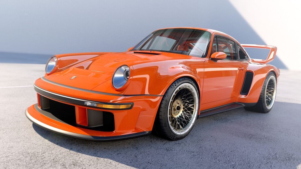 Orange Singer DLS Turbo front three quarter view