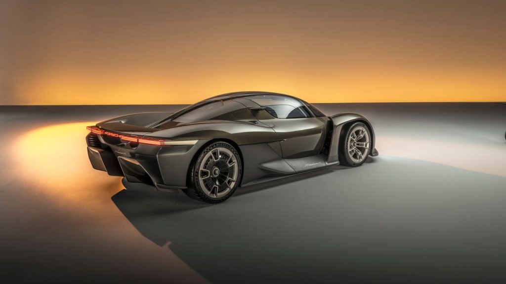 Porsche Mission X concept rear three quarter view