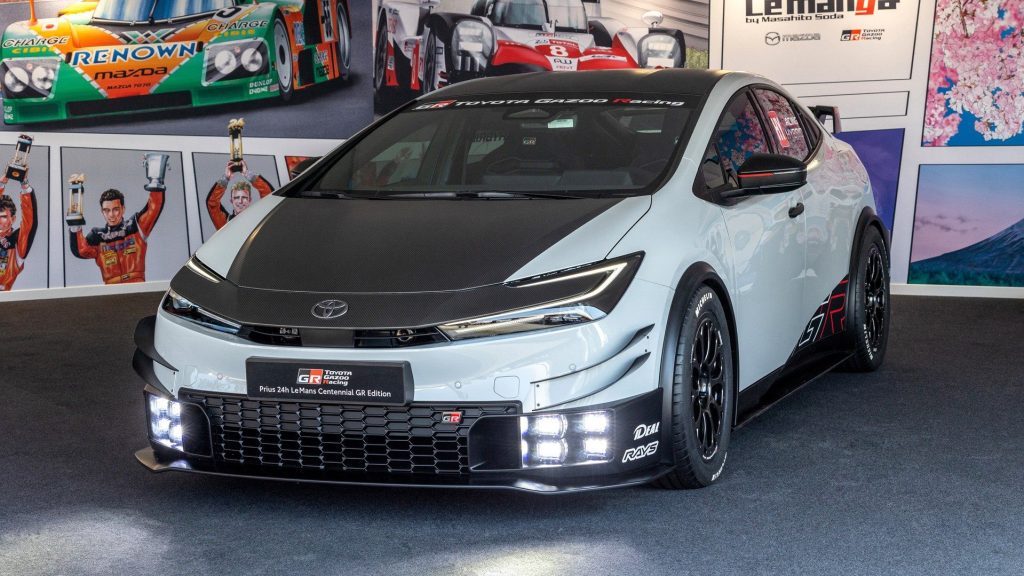 Toyota Prius 24h Le Mans Centennial GR Edition front three quarter view