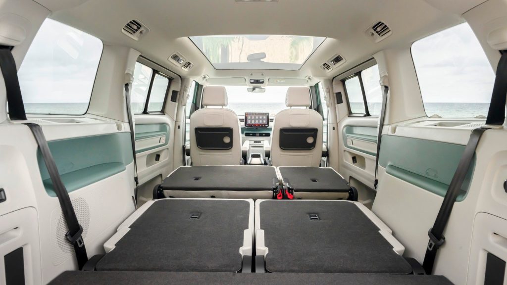 Volkswagen ID. Buzz long wheelbase with rear seats folded down