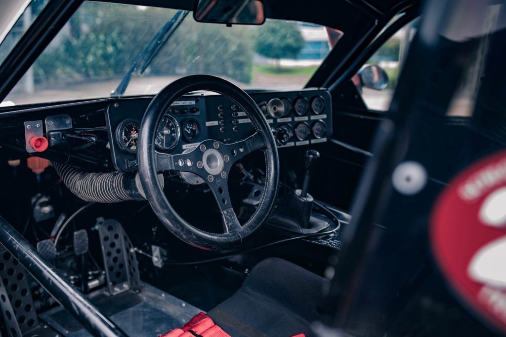 Steering wheel and interior of 1981 Ford Capri Zakspeed Group 5