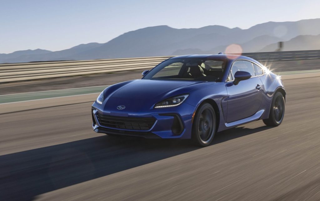 Subaru BRZ driving on race track