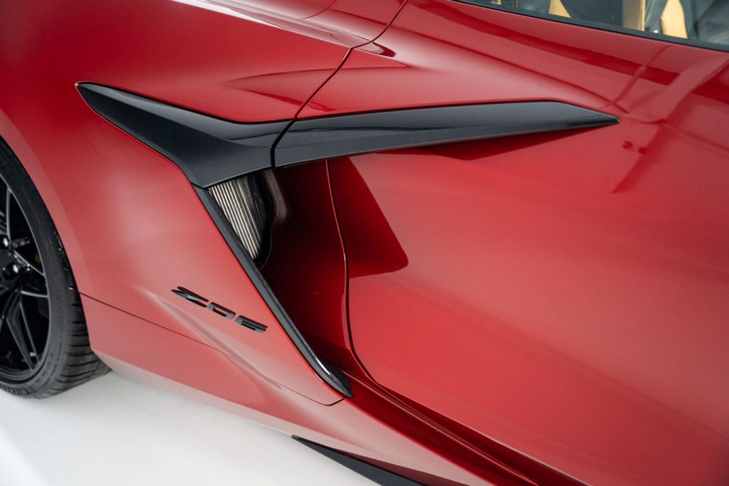 Side intake vents of the 2023 Chevrolet Corvette Z06