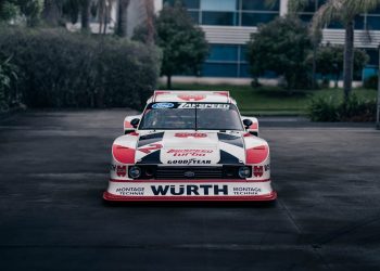 1981 Ford Capri Zakspeed GR5 race car, front end view