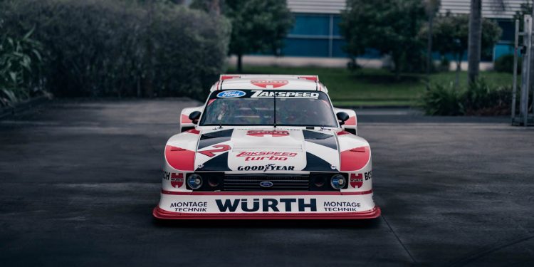 1981 Ford Capri Zakspeed GR5 race car, front end view