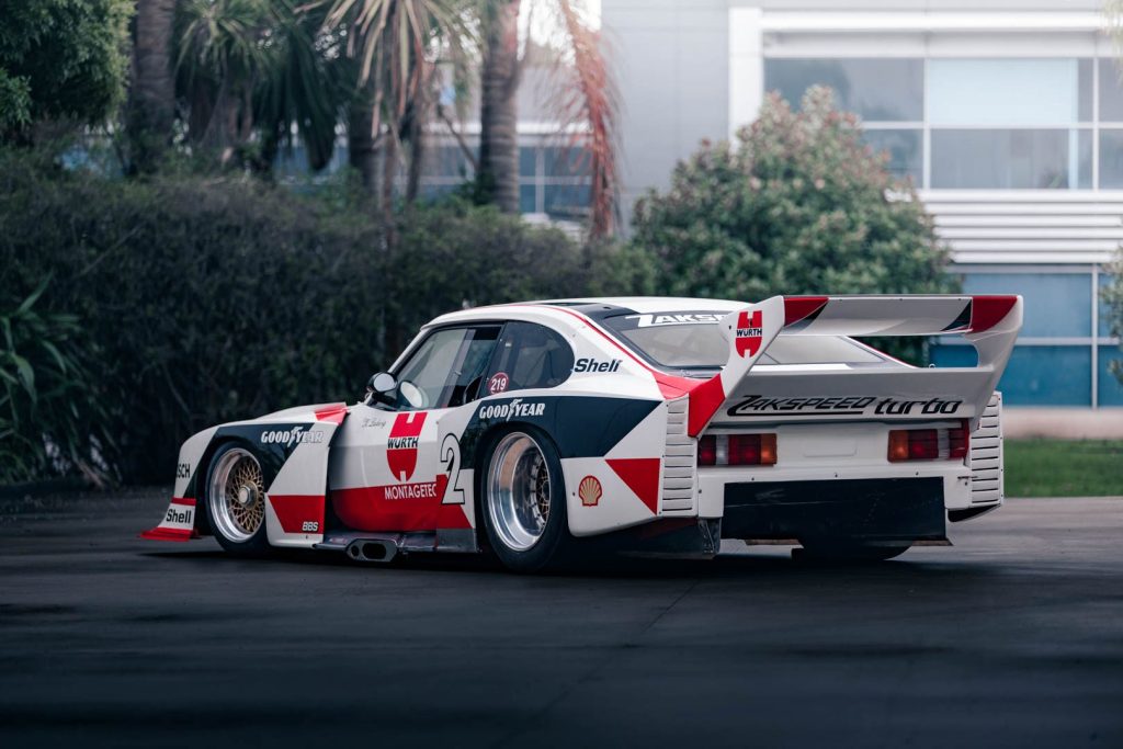 1981 Ford Capri Zakspeed Group 5 turbo race car, rear view and diffuser