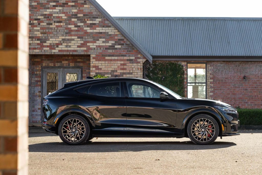 Side profile of the 2022 Ford Mustang Mach-E