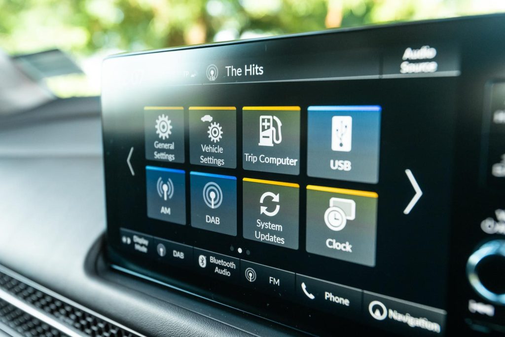 Various options on the new ZR-V's infotainment screen