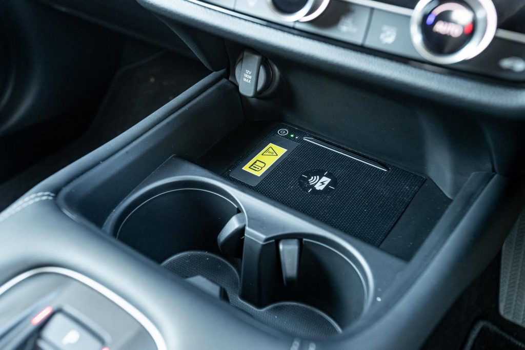 2023 Honda ZR-V wireless phone charger and cupholders