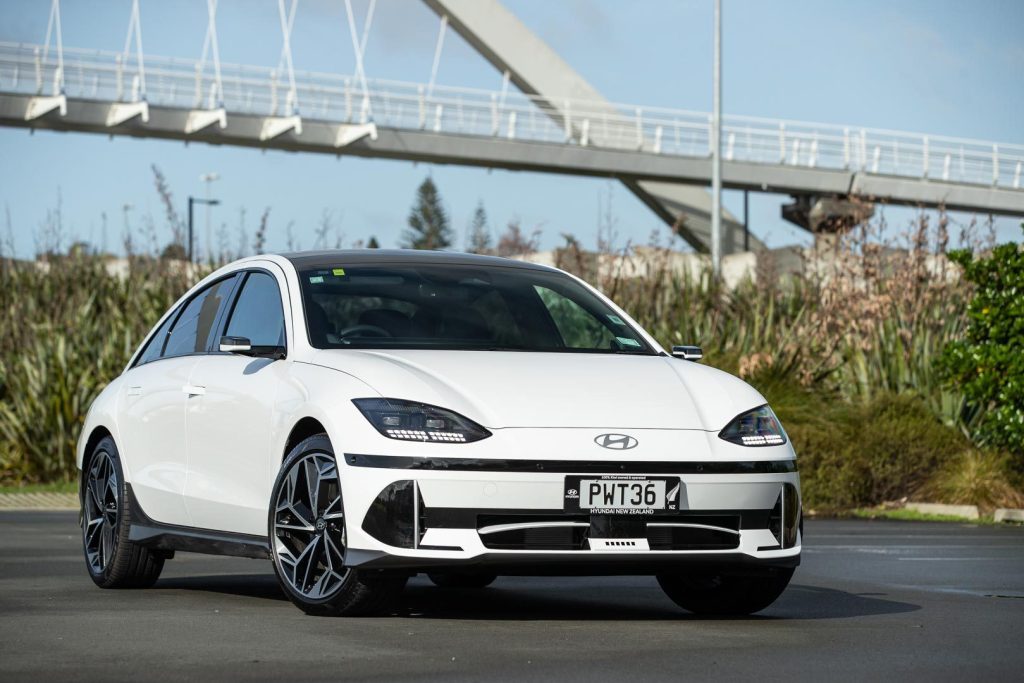 Front quarter shot of the Hyundai Ioniq 6