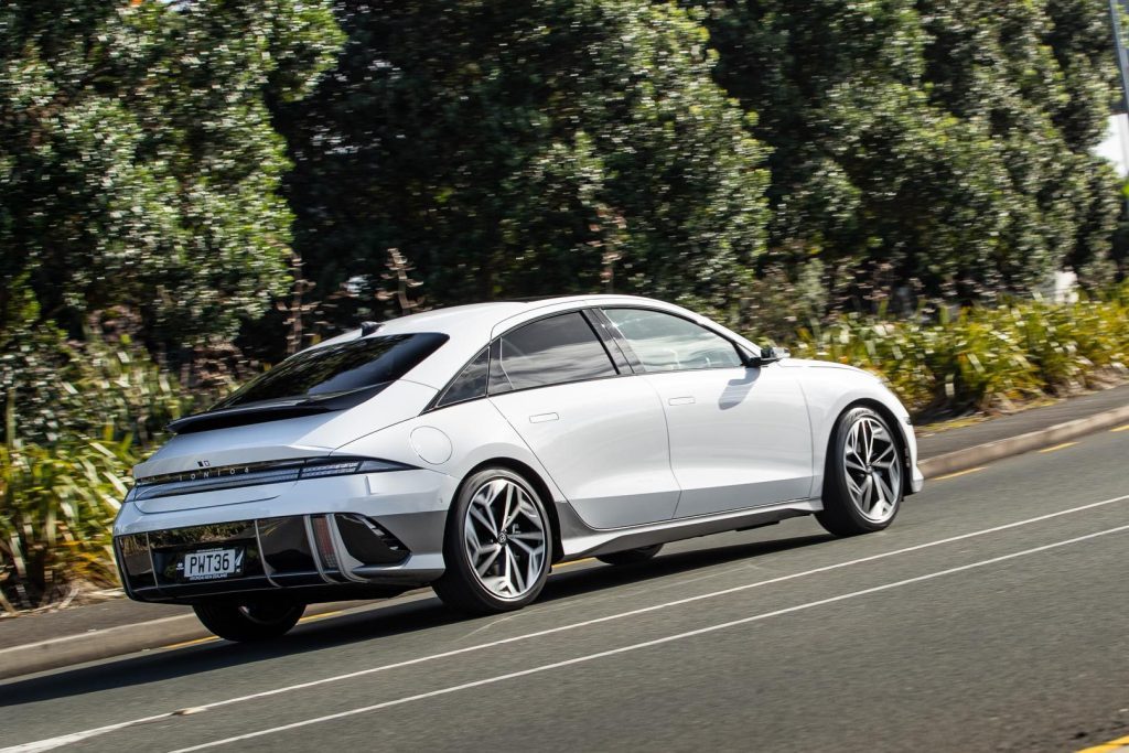 Hyundai Ioniq 6 taking a corner