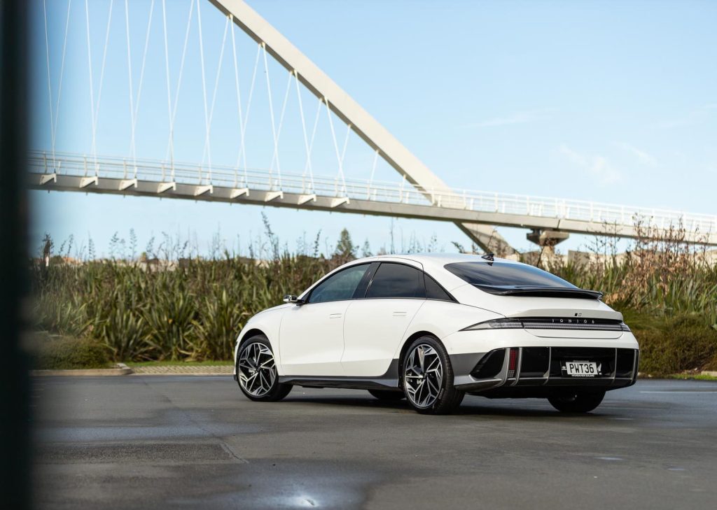 Rear view of the Hyundai Ioniq 6