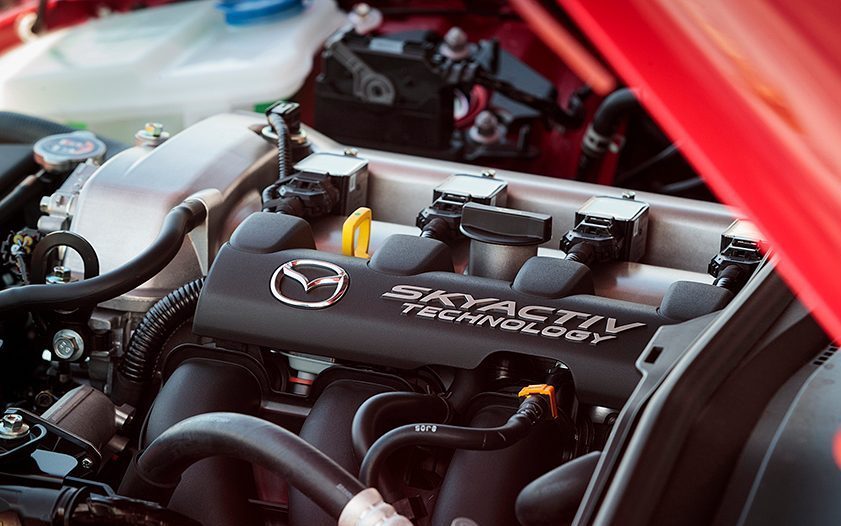 Mazda MX-5 engine close up view