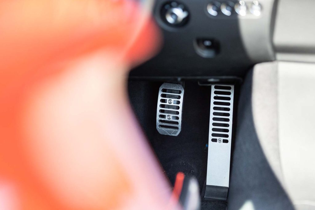 McLaren Artura accelerator and brake pedal detail