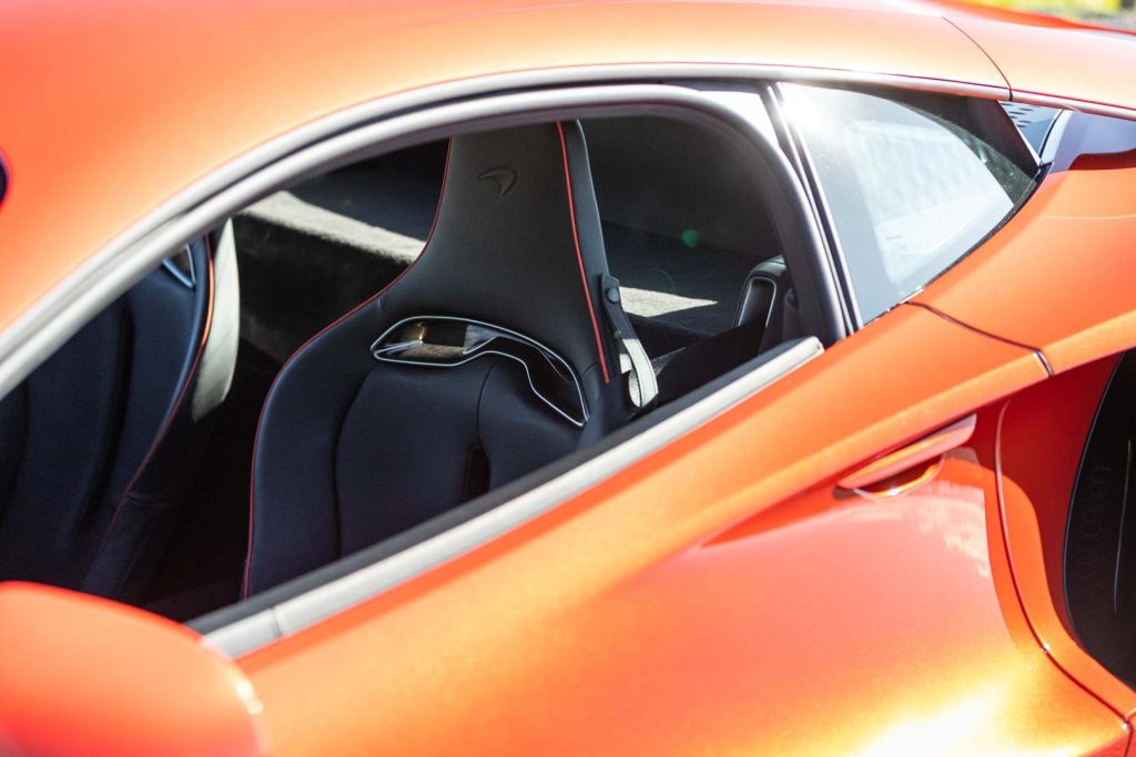 Seat and side vent detail on the McLaren Artura