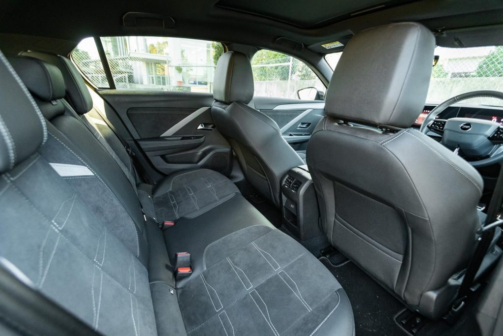 Rear seat view, showing leg room in the back