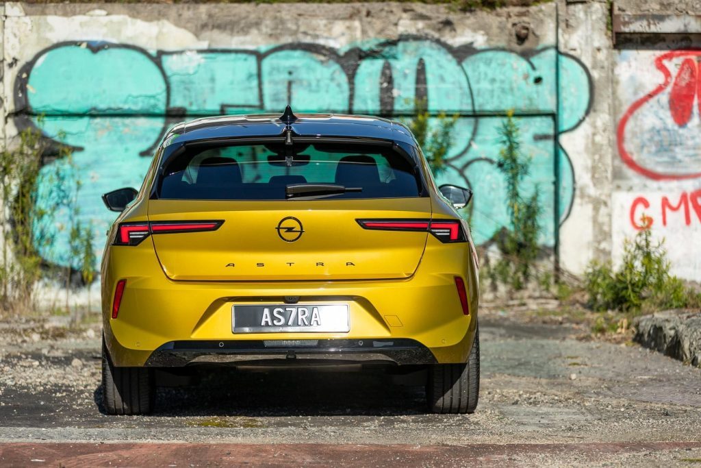 Rear view of Opel Astra