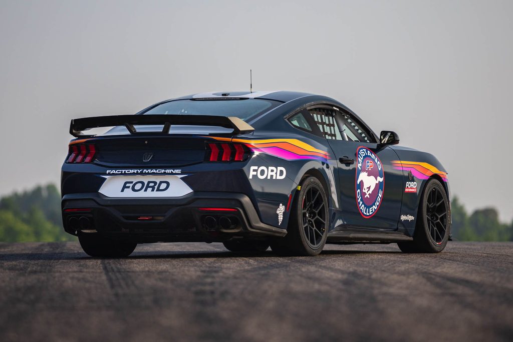 Ford Mustang Dark Horse rear three quarter view